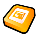 Microsoft Office PowerPoint Icon 128px png